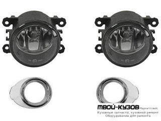 ФАРА ПРОТИВОТУМАННАЯ ЛЕВАЯ + ПРАВАЯ (КОМПЛЕКТ) С РЕШЕТК БАМПЕРА ХРОМ (КИТАЙ) для Ford FOCUS (2011-2014)