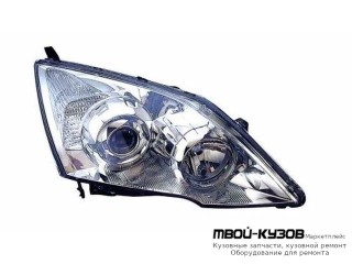 ФАРА ЛЕВАЯ СТОРОНА +/- КОРРЕКТОР ЛИНЗОВАННАЯ (КСЕНОН) ВНУТРИ (DEPO) ХРОМ для Honda CRV (2006-2011)