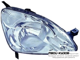 ФАРА ПРАВАЯ СТОРОНА С УКАЗАТЕЛЬ ПОВОРОТА (DEPO) БЕЛ для Honda CRV (2002-2005)