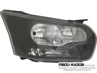 ФАРА ПРАВАЯ СТОРОНА С КОРРЕКТОР ВНУТРИ ЧЁРНЫЙ (DEPO) для Ford TRANSIT (2014-)