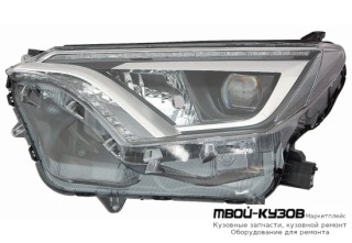 ФАРА ЛЕВАЯ СТОРОНА ЛИНЗОВАННАЯ С КОРРЕКТОР ПОЛНОСТЬЮ ДИОД (DEPO) для Toyota RAV4 (2013-)