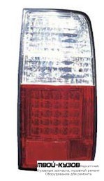 ФОНАРЬ ЗАДНИЙ ВНЕШНИЙ ЛЕВАЯ + ПРАВАЯ (КОМПЛЕКТ) ТЮНИНГ ХРУСТАЛ С ДИОД СТОП СИГНАЛ (DEPO) БЕЛ-КРАСНЫЙ для Toyota LANDCRUISER 80 (01.1990 - 01.1998)