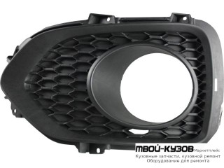 РЕШЕТКА БАМПЕРА ПЕРЕДНИЙ ЛЕВАЯ СТОРОНА С ОТВЕРСТИЯМИ ПОД ПРОТИВОТУМАННЫЕ ФАРЫ (КИТАЙ) для KIA SORENTO (2009-2013)