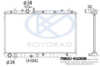 РАДИАТОР ОХЛАЖДЕНИЯ 1.5 1.6 MT (KOYO) для Suzuki SX-4 (2006-)