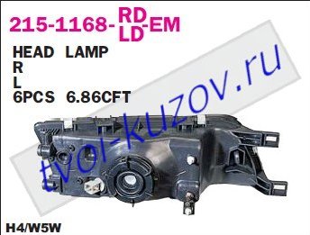 almera фара левая (под электро корректор) 215-1168L-LD-EM