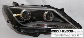 ФАРА ЛЕВАЯ + ПРАВАЯ (КОМПЛЕКТ) ТЮНИНГ ЛИНЗОВАННАЯ (DEVIL EYES) С КОРРЕКТОР (EAGLE EYES) ВНУТРИ ЧЁРНЫЙ для Toyota CAMRY V50 (2011-)