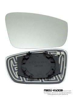 СТЕКЛО ЗЕРКАЛА ПРАВАЯ СТОРОНА С ПОДОГРЕВОМ (CONVEX) (ТАЙВАНЬ) для Skoda RAPID (2014-)