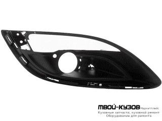 РЕШЕТКА БАМПЕРА ПЕРЕДНИЙ ПРАВАЯ СТОРОНА С ОТВЕРСТИЯМИ ПОД ПРОТИВОТУМАННЫЕ ФАРЫ , УКАЗАТЕЛЬ ПОВОРОТА (DEPO) для Opel ASTRA J (2009-)