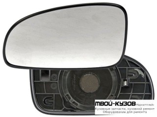 СТЕКЛО ЗЕРКАЛА ЛЕВАЯ СТОРОНА С ПОДОГРЕВОМ (CONVEX) (ТАЙВАНЬ) для Chevrolet AVEO T300 (2011-)