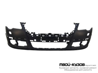 БАМПЕР ПЕРЕДНИЙ С ОТВЕРСТИЯМИ ПОД ОМЫВАТЕЛЬ ФАР (КИТАЙ) для Volkswagen PASSAT B6 (06.2005-)