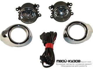 ФАРА ПРОТИВОТУМАННАЯ ЛЕВАЯ + ПРАВАЯ (КОМПЛЕКТ) С ПРОВОДК , РЕШЕТК БАМПЕРА ХРОМ (КИТАЙ) для Ford FOCUS (2011-2014)