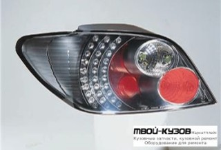 ФОНАРЬ ЗАДНИЙ ВНЕШНИЙ ЛЕВАЯ + ПРАВАЯ (КОМПЛЕКТ) (ХЭТЧБЭК) ТЮНИНГ С ДИОД ХРУСТАЛ (SONAR) ВНУТРИ ЧЁРНЫЙ-ХРОМ для Peugeot 307 (2005-), Peugeot 307 (08.2001-)