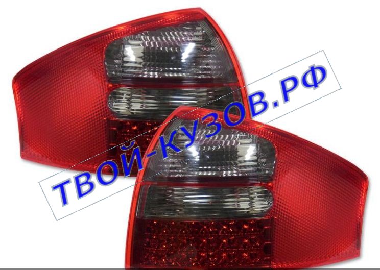 audi a6 фонарь задний внешний левый+правый (комплект) тюнинг (седан) светодиодный стоп сигнал красный-тонированый 441-1967PXUE-SR