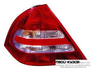 ФОНАРЬ ЗАДНИЙ ВНЕШНИЙ ЛЕВАЯ + ПРАВАЯ (КОМПЛЕКТ) ТЮНИНГ С ДИОД СТОП СИГНАЛ ХРУСТАЛ (DEPO) КРАСНЫЙ-БЕЛ для Mercedes W203 (07.2000-)