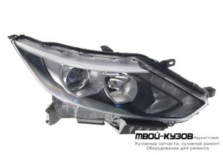 ФАРА ПРАВАЯ СТОРОНА ЛИНЗОВАННАЯ С КОРРЕКТОР , ДИОД (DEPO) для Nissan QASHQAI (2014-)
