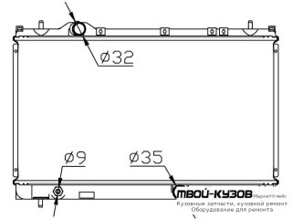РАДИАТОР ОХЛАЖДЕНИЯ AT для Dodge NEON (2000-)