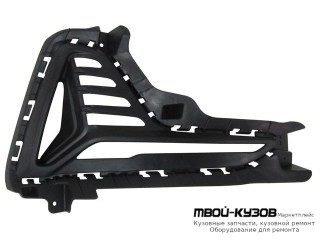 РЕШЕТКА БАМПЕРА ПЕРЕДНИЙ ПРАВАЯ СТОРОНА С ОТВЕРСТИЯМИ ПОД ПРОТИВОТУМАННЫЕ ФАРЫ (КИТАЙ) для Hyundai SOLARIS (2017-)