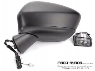 ЗЕРКАЛО ЛЕВАЯ СТОРОНА ЭЛЕКТР С ПОДОГРЕВОМ , УКАЗАТЕЛЬ ПОВОРОТА ГРУНТ (ТАЙВАНЬ) для Mazda CX5 (2012-2017)