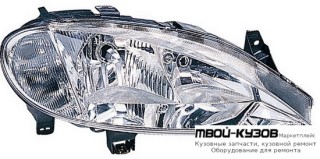 ФАРА ПРАВАЯ СТОРОНА ПОД КОРРЕКТОР ДВУХЛАМП (DEPO) для Renault MEGANE (07.1999 - 02.2003)