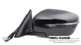 ЗЕРКАЛО ЛЕВАЯ СТОРОНА ЭЛЕКТР С ПОДОГРЕВОМ , УКАЗАТЕЛЬ ПОВОРОТА , АВТОСКЛАДЫВ (CONVEX) (ТАЙВАНЬ) для Nissan X-TRAIL (2015-)