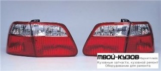 ФОНАРЬ ЗАДНИЙ ВНЕШНИЙ+ВНУТР ЛЕВАЯ + ПРАВАЯ (КОМПЛЕКТ) ТЮНИНГ (СЕДАН) (SONAR) ВНУТРИ ТОНИР-КРАСНЫЙ для Honda CIVIC (1999-2000)