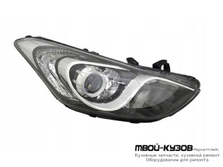 ФАРА ПРАВАЯ СТОРОНА ЛИНЗОВАННАЯ , С КОРРЕКТОР (DEPO) для Hyundai I30 (2012-)