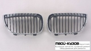 РЕШЕТКА РАДИАТОРА ПРАВАЯ СТОРОНА ЧЁРНЫЙ-ХРОМ (ТАЙВАНЬ) для BMW E87 (2003-)
