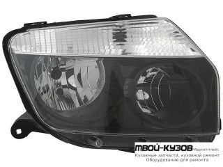 ФАРА ПРАВАЯ СТОРОНА +/- ПОД КОРРЕКТОР ВНУТРИ ЧЁРНЫЙ (КИТАЙ) для Renault DUSTER (2010-)