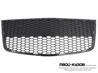 РЕШЕТКА БАМПЕРА ПЕРЕДНИЙ ЦЕНТРАЛ С ХРОМ МОЛДИНГ (ХЭТЧБЭК) (КИТАЙ) для Chevrolet AVEO T255 ХЭТЧБЭК (2008-)