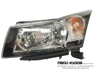 ФАРА ЛЕВАЯ СТОРОНА С КОРРЕКТОР ВНУТРИ ЧЁРНЫЙ (КИТАЙ) для Chevrolet CRUZE (2009-)