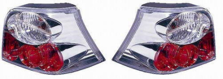 GOLF ФОНАРЬ задний внешний левый вместе с правым (КОМПЛЕКТ) ТЮНИНГОВАН. прозрачн. (LEXUS ТИП) внутри хромирован