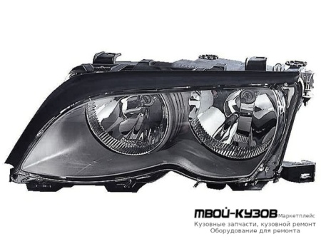 ФАРА ЛЕВАЯ СТОРОНА (СЕДАН) С КОРРЕКТОР (EAGLE EYES) ВНУТРИ ЧЁРНЫЙ для BMW E46 СЕДАН / УНИВЕРСАЛ (05.1998 - 08.2001) (09.2001 - 2003)