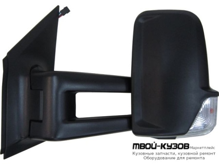 ЗЕРКАЛО ЛЕВАЯ СТОРОНА ЭЛЕКТР С ПОДОГРЕВОМ , УКАЗАТЕЛЬ ПОВОРОТА ДЛИНН КРОНШТЕЙН (CONVEX) (КИТАЙ) для Mercedes SPRINTER (2006-)