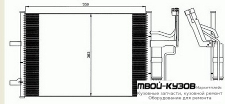 3 КОНДЕНСАТОР КОНДИЦИОНЕРА для Mazda 3 (2004-)