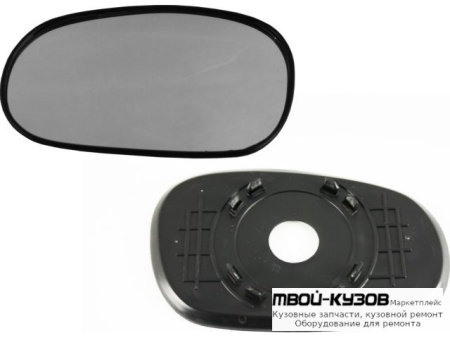 СТЕКЛО ЗЕРКАЛА ЛЕВАЯ СТОРОНА (КИТАЙ) для Daewoo LANOS (1998-) CHEVROLET LANOS (2002-)