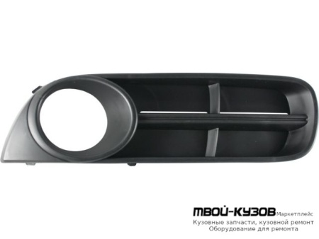 РЕШЕТКА БАМПЕРА ПЕРЕДНИЙ ЛЕВАЯ СТОРОНА С ОТВЕРСТИЯМИ ПОД ПРОТИВОТУМАННЫЕ ФАРЫ (КИТАЙ) для Skoda FABIA / ROOMSTER (2007-2009)