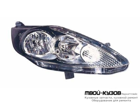 ФАРА ПРАВАЯ СТОРОНА С КОРРЕКТОР ВНУТРИ (DEPO) ЧЁРНЫЙ для Ford FIESTA (2008-)