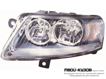 ФАРА ЛЕВАЯ СТОРОНА ПОД КОРРЕКТОР (DEPO) для Audi A6 (04.2004-)