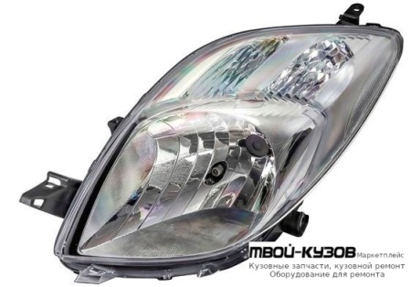 ФАРА ЛЕВАЯ СТОРОНА +/- КОРРЕКТОР (DEPO) УКАЗАТЕЛЬ ПОВОРОТА БЕЛ для Toyota YARIS (08.2005-)