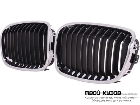 РЕШЕТКА РАДИАТОРА ПРАВАЯ СТОРОНА ЧЁРНЫЙ ХРОМ (ТАЙВАНЬ) для BMW F20 / F21 1 series (2011-)