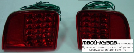 ФОНАРЬ ЗАДНИЙ В БАМПЕР ЛЕВАЯ + ПРАВАЯ (КОМПЛЕКТ) ТЮНИНГ С ДИОД (EAGLE EYES) ВНУТРИ КРАСНЫЙ для Toyota LANDCRUISER 200 (2008-2011)