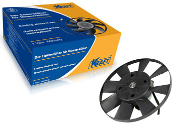 Электродвигатель охлаждения ВАЗ-2103 с крыльчаткой (KRAFT) КТ104500 в уп.