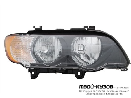 ФАРА ПРАВАЯ СТОРОНА С БЕЛ УКАЗАТЕЛЬ ПОВОРОТА (DEPO) для BMW E53 X5 (1999-2004.2004 - 2006)