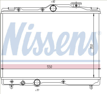 COROLLA (ДЛИНА 640мм) РАДИАТОР ОХЛАЖДЕН MT 1.6 (1 ряд)