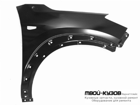 КРЫЛО ПЕРЕДНИЙ ПРАВАЯ СТОРОНА С ОТВ ПОД ПОВТОРИТЕЛЬ (ТАЙВАНЬ) для Hyundai TUCSON (2015-)