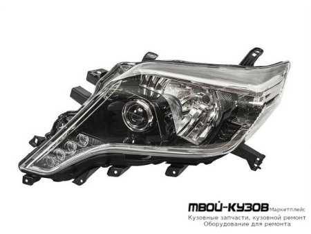 ФАРА ЛЕВАЯ СТОРОНА ЛИНЗОВАННАЯ , ПОД КОРРЕКТОР , ДИОД (КИТАЙ) для Toyota LANDCRUISER PRADO 150 (2009-2017)