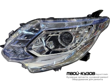 ФАРА ЛЕВАЯ СТОРОНА ЛИНЗОВАННАЯ , ПОД КОРРЕКТОР , (КСЕНОН) , ДИОД , ВНУТРИ ХРОМ (DEPO) для Mitsubishi L200 (2015-)