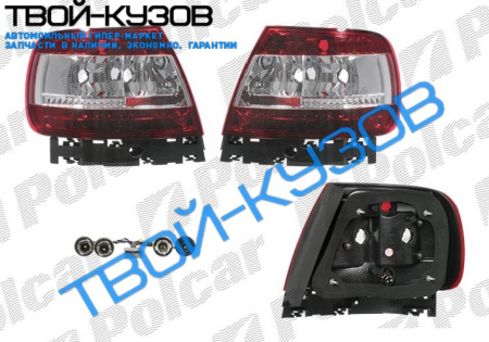 A4 94-01 ФОНАРИ ЗАДНИЕ СВЕТОДИОДНЫЕ КРАСНО-БЕЛЫЕ КОМПЛЕКТ ТЮНИНГ