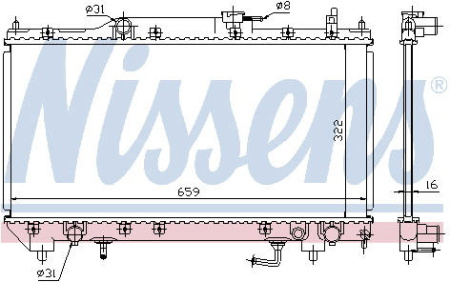 AVENSIS (7AFE) РАДИАТОР ОХЛАЖДЕН AT 1.8