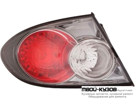 ФОНАРЬ ЗАДНИЙ ВНЕШНИЙ ЛЕВАЯ СТОРОНА (СЕДАН) (ХЭТЧБЭК) ТОНИР ВНУТРИ (DEPO) ХРОМ для Mazda 6 (2002-2007)
